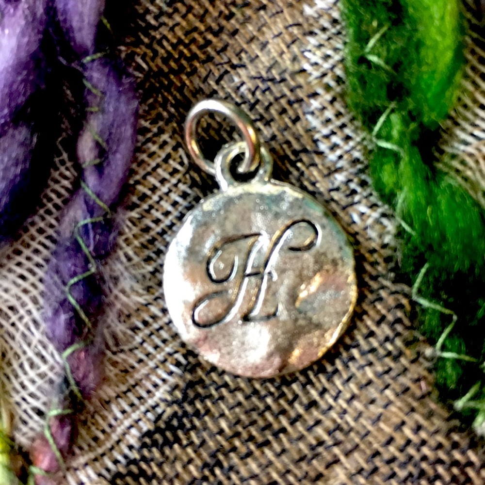 Letter H Monogrammed Charm with Jump-Ring